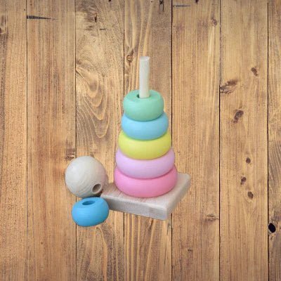 Jouet en Bois - WoodenToys™ - Tour Macaron - Bébé Découvre